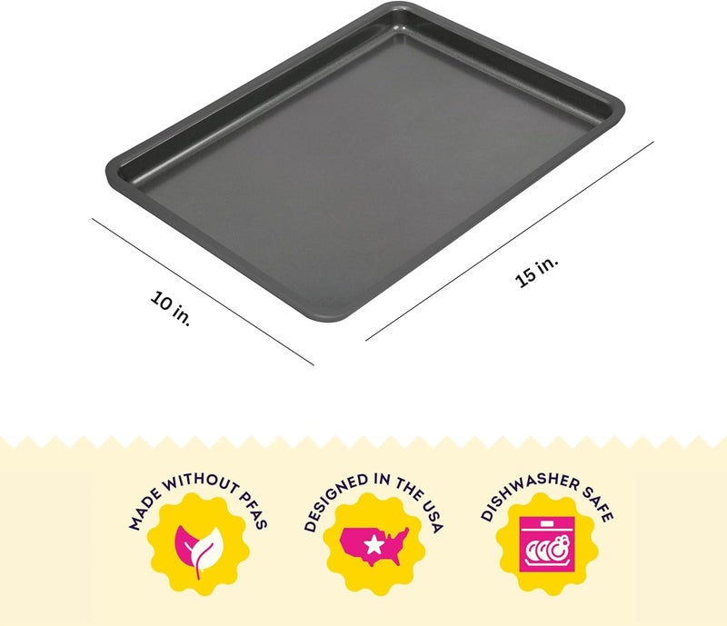Wilton Silver Non Stick Medium Baking Sheet, 15.25 x 10.25 Inch - Image 2
